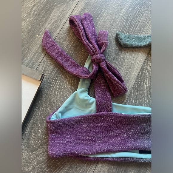 NWOT! Beach riot gemstone ombre glitter top. Size S - Picture 7 of 9